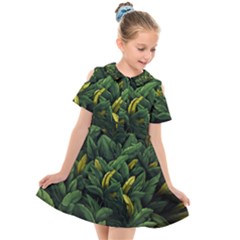 Banana leaves Kids  Short Sleeve Shirt Dress