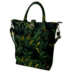 Banana leaves Buckle Top Tote Bag