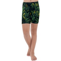 Banana leaves Kids  Lightweight Velour Capri Yoga Leggings