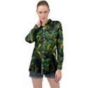 Banana leaves Long Sleeve Satin Shirt View1