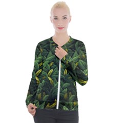 Banana leaves Casual Zip Up Jacket