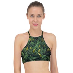 Banana Leaves Halter Bikini Top