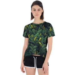 Banana Leaves Open Back Sport T-shirt by goljakoff