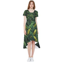 Banana Leaves High Low Boho Dress