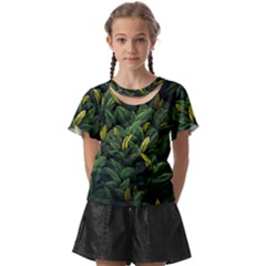 Banana Leaves Kids  Front Cut T-shirt