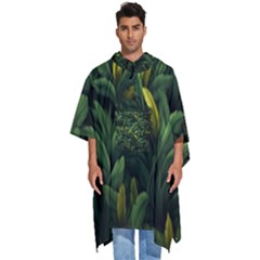 Banana Leaves Men s Hooded Rain Ponchos