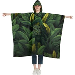 Banana Leaves Women s Hooded Rain Ponchos