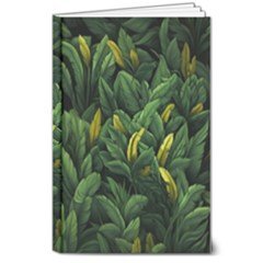 Banana leaves 8  x 10  Hardcover Notebook