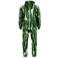 Green Banana Leaves Hooded Jumpsuit (men)