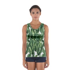 Green banana leaves Sport Tank Top 