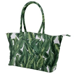 Green banana leaves Canvas Shoulder Bag