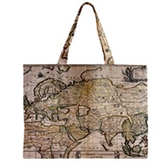 Tartaria Empire Vintage Map Zipper Mini Tote Bag