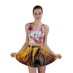 City Light Sky Landmark Painting Mini Skirt