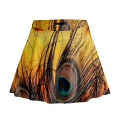 City Light Sky Landmark Painting Mini Flare Skirt