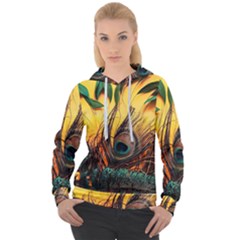 City Light Sky Landmark Painting Women s Overhead Hoodie by Cemarart