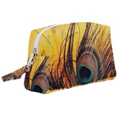 City Light Sky Landmark Painting Wristlet Pouch Bag (large) by Cemarart