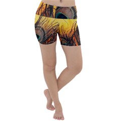 Oceans Stunning Painting Sunset Scenery Wave Paradise Beache Mountains Lightweight Velour Yoga Shorts