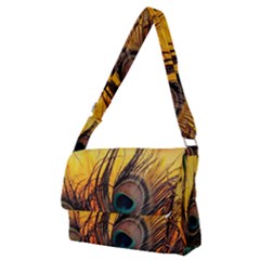 City Lights Sky Landmark Painting Full Print Messenger Bag (m) by Cemarart