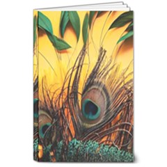 City Lights Sky Landmark Painting 8  X 10  Softcover Notebook by Cemarart