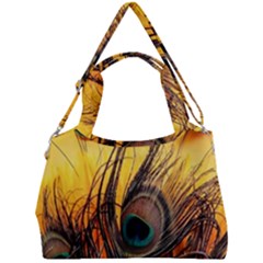 Landscape Bright Scenery Drawing Rivers Blue Lovely Double Compartment Shoulder Bag by Cemarart