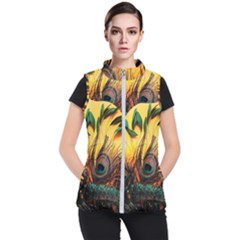 Asian Retro Vintage Art Korea China Japan Women s Puffer Vest