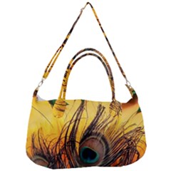 Japan Art Artwork Asia Drawing Lake Landscape Mountain Nature Oriental Removable Strap Handbag by Cemarart