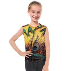 Japan Art Artwork Asia Drawing Lake Landscape Mountain Nature Oriental Kids  Mesh Tank Top by Cemarart