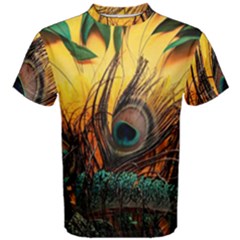 Peacock Feather Native Men s Cotton T-shirt