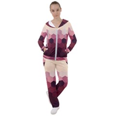 Hexagon Valentine Valentines Women s Tracksuit by Grandong