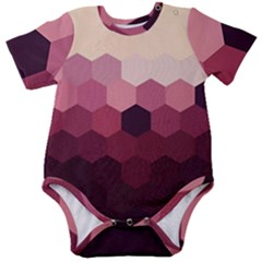 Hexagon Valentine Valentines Baby Short Sleeve Bodysuit by Grandong