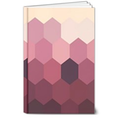 Hexagon Valentine Valentines 8  X 10  Hardcover Notebook by Grandong