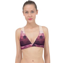 Love Amour Butterfly Colors Flowers Text Classic Banded Bikini Top