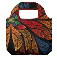 Fractals, Floral Ornaments, Rings Premium Foldable Grocery Recycle Bag by nateshop
