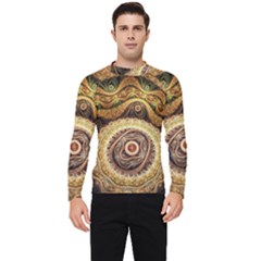 Fractals, Floral Ornaments, Waves Men s Long Sleeve Rash Guard by nateshop