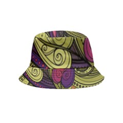 Green Paisley Background, Artwork, Paisley Patterns Bucket Hat (kids)