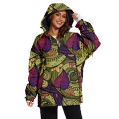 Green Paisley Background, Artwork, Paisley Patterns Women s Ski And Snowboard Jacket