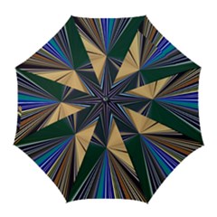 Blue Hexagon Pattern Golf Umbrellas