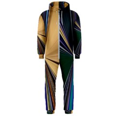 Zig Zag Pattern Geometric Design Hooded Jumpsuit (men)