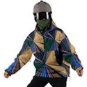 Blue Hexagon Pattern Men s Ski and Snowboard Waterproof Breathable Jacket View2
