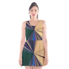 Zig Zag Pattern Geometric Design Scoop Neck Skater Dress