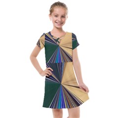 Zig Zag Pattern Geometric Design Kids  Cross Web Dress