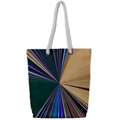 Flower Petal Bud Full Print Rope Handle Tote (small) by Cemarart