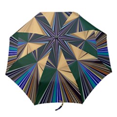 Colorful Centroid Line Stroke Folding Umbrellas