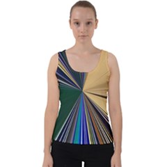 Colorful Centroid Line Stroke Velvet Tank Top by Cemarart
