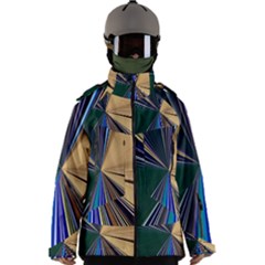 Colorful Centroid Line Stroke Men s Zip Ski And Snowboard Waterproof Breathable Jacket