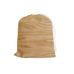 Light Wooden Texture, Wooden Light Brown Background Drawstring Pouch (large)