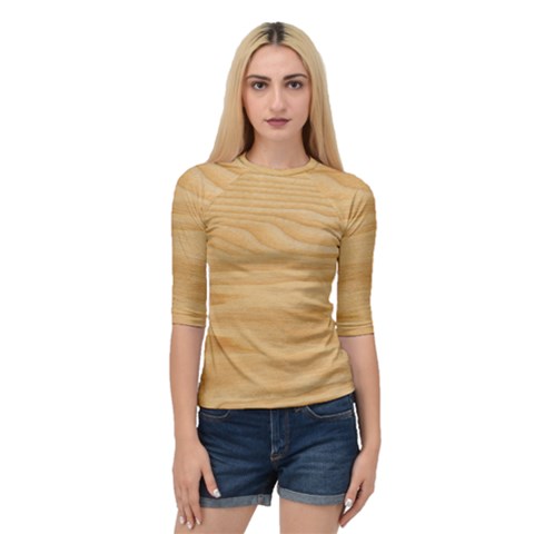 Light Wooden Texture, Wooden Light Brown Background Quarter Sleeve Raglan T-shirt by nateshop