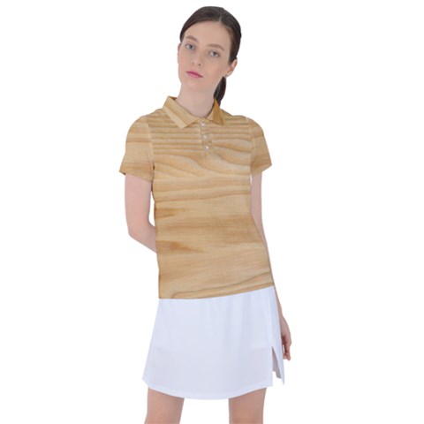 Light Wooden Texture, Wooden Light Brown Background Women s Polo T-shirt by nateshop