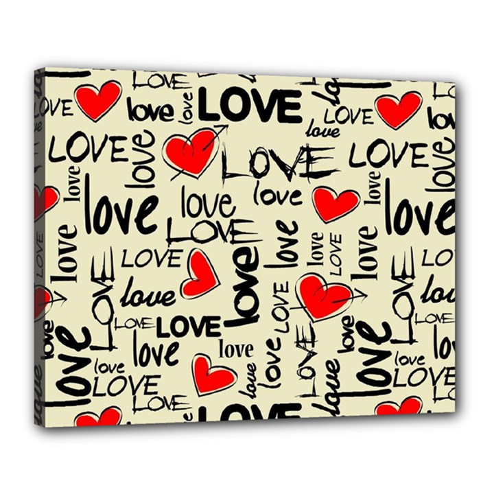 Love Abstract Background Love Textures Canvas 20  x 16  (Stretched)