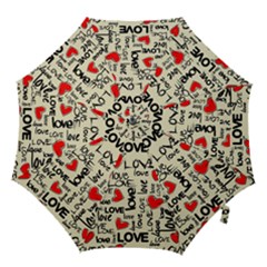 Love Abstract Background Love Textures Hook Handle Umbrellas (large) by nateshop
